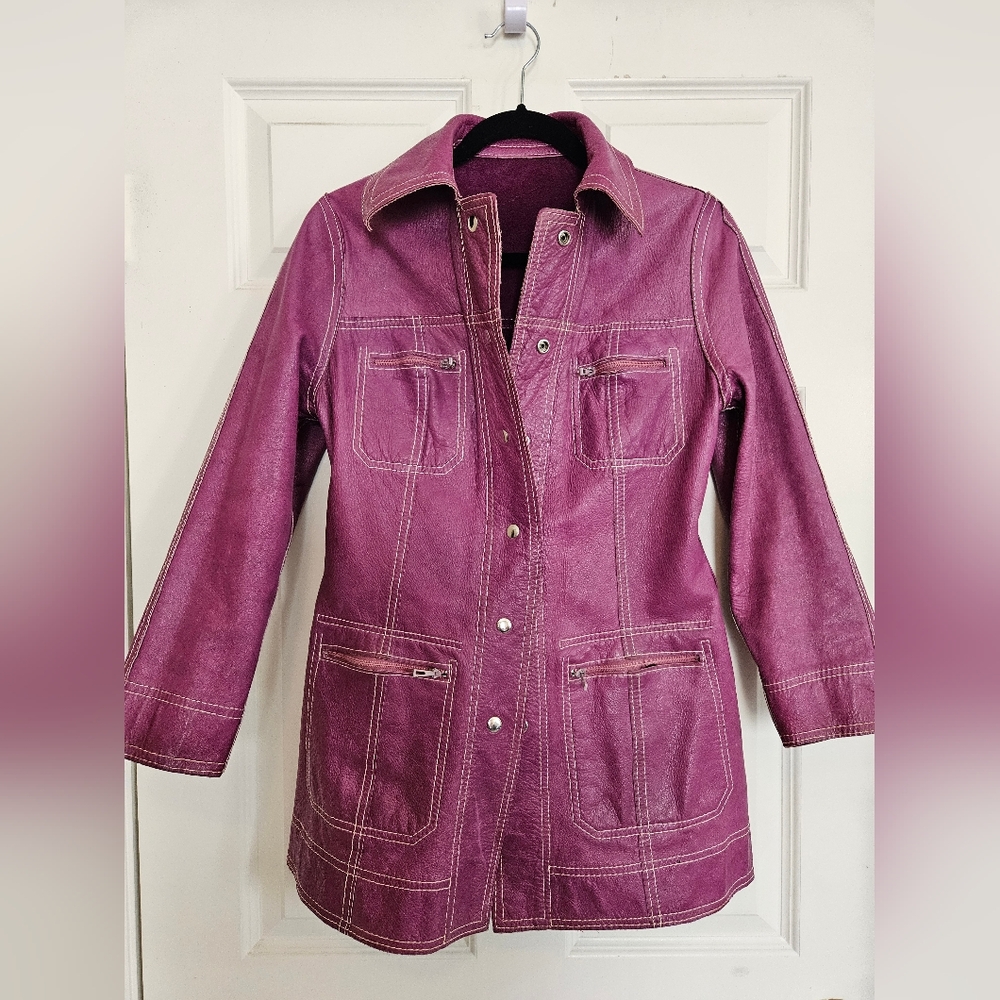 Reversible leather/suede jacket - Picture 4 of 16